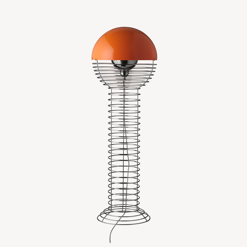 Wire Gulvlampe m. orange top