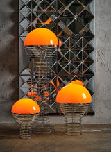 Wire Gulvlampe m. orange top